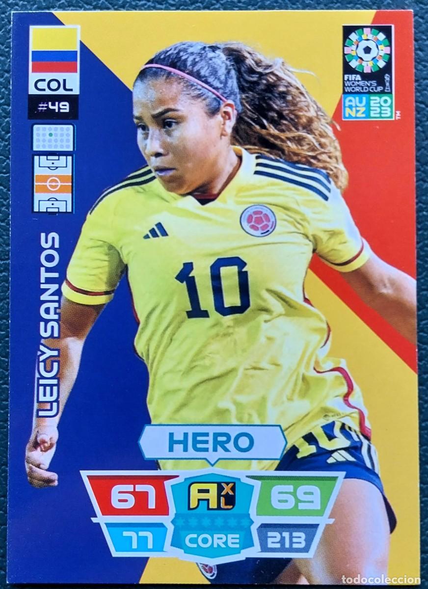 Cromos de f&uacute;tbol: 49 LEICY SANTOS COLOMBIA FICHAS ALBUM ADRENALYN FEMENINO MUNDIAL WOMEN'S WORLD AU NZ 2023