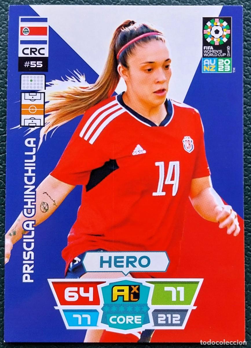 Cartes &agrave; collectionner de Football: 55 PRISCILA CHINCHILLA COSTA RICA FICHAS ALBUM ADRENALYN FEMENINO MUNDIAL WOMEN'S WORLD AU NZ 2023