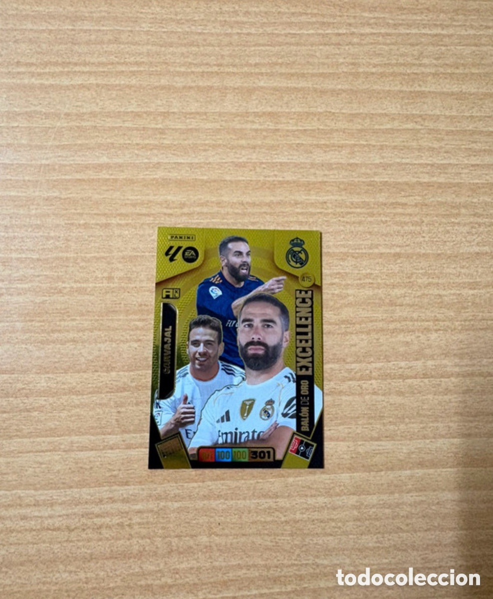 Cromos de f&uacute;tbol: Carta Carvajal adrenalyn xl 25/26 bal&oacute;n de oro excellence