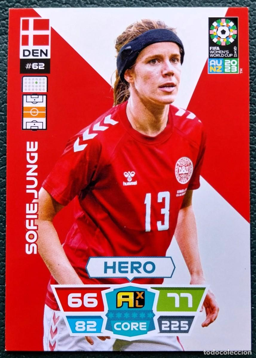 Cromos de f&uacute;tbol: 62 SOFIE JUNGE DINAMARCA FICHAS ALBUM ADRENALYN FEMENINO MUNDIAL WOMEN'S WORLD AU NZ 2023