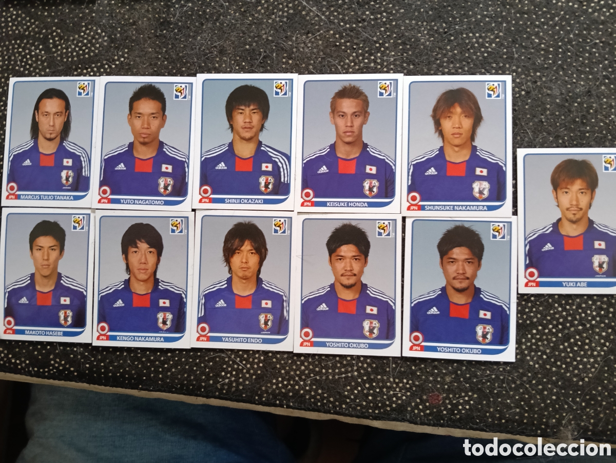 Figurine di Calcio: Lote de 11 cromos Seleccion de Jap&oacute;n mundial 2010