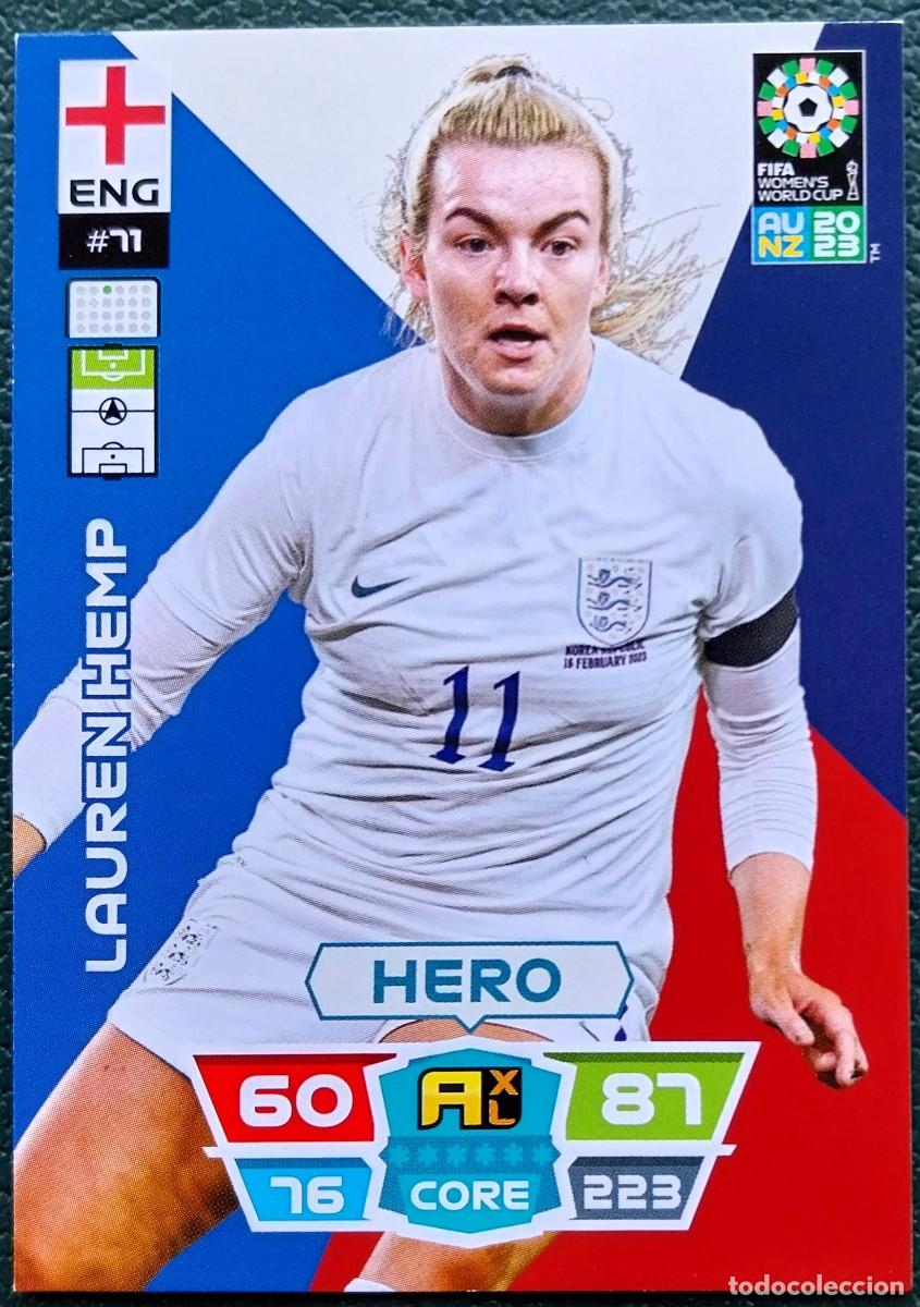Cromos de f&uacute;tbol: 71 LAUREN HEMP INGLATERRA FICHAS ALBUM ADRENALYN FEMENINO MUNDIAL WOMEN'S WORLD AU NZ 2023