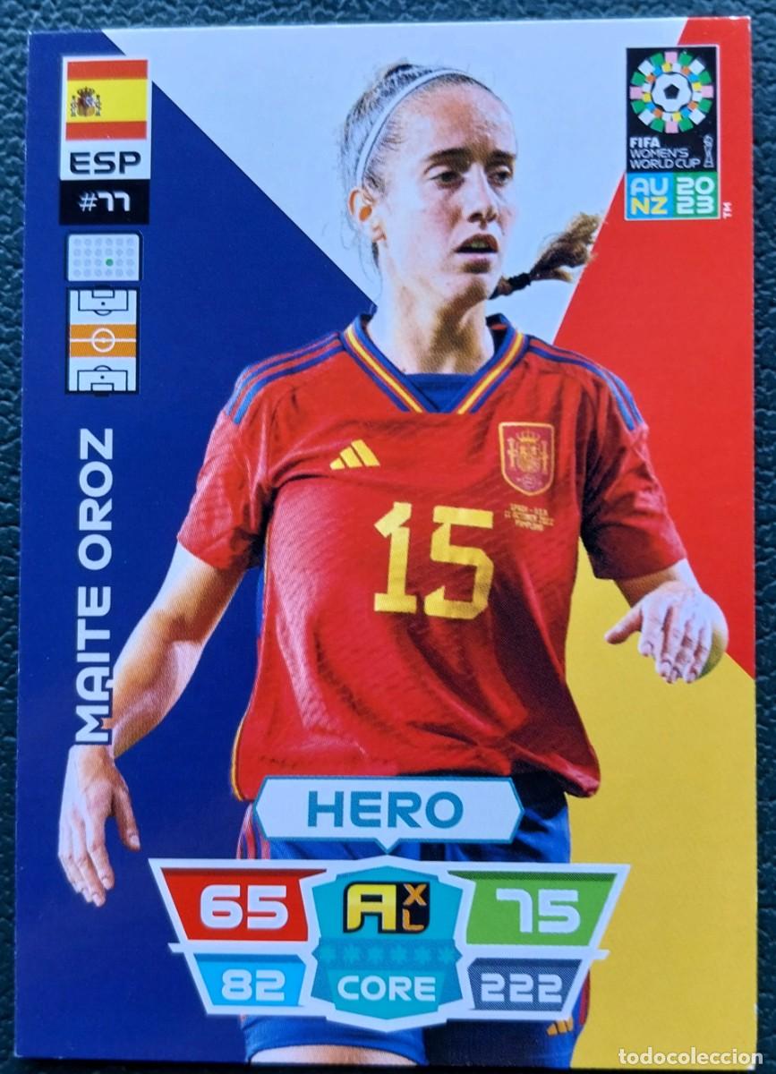 Cromos de f&uacute;tbol: 77 MAITE OROZ ESPA&Ntilde;A FICHAS ALBUM ADRENALYN FEMENINO MUNDIAL WOMEN'S WORLD AU NZ 2023