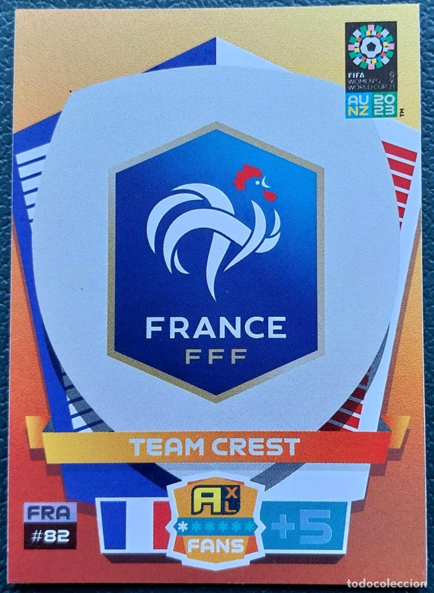 Cromos de f&uacute;tbol: 82 ESCUDO FRANCIA FICHAS ALBUM ADRENALYN FEMENINO MUNDIAL WOMEN'S WORLD AU NZ 2023