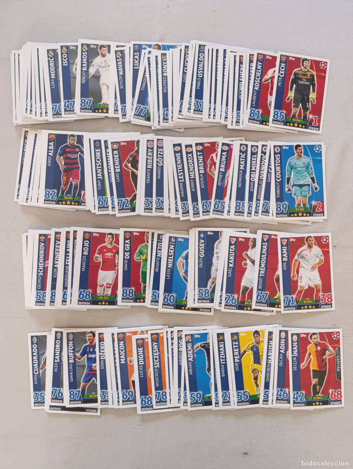 Cromos de f&uacute;tbol: LOTE 285 CARDS UEFA CHAMPIONS LEAGUE 2015 2016 - TOPPS MATCH ATTAX TRADING CARD GAME (D7Aw)