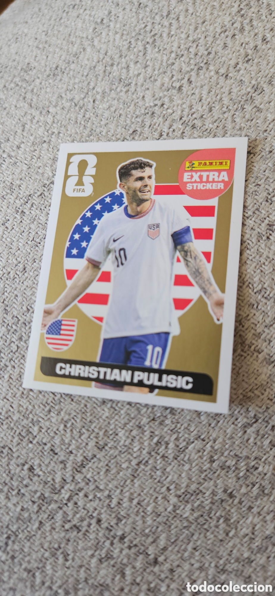 Cromos de Futebol: Extra sticker oro mundial 2026 oro 26 Pulisic estados unidos