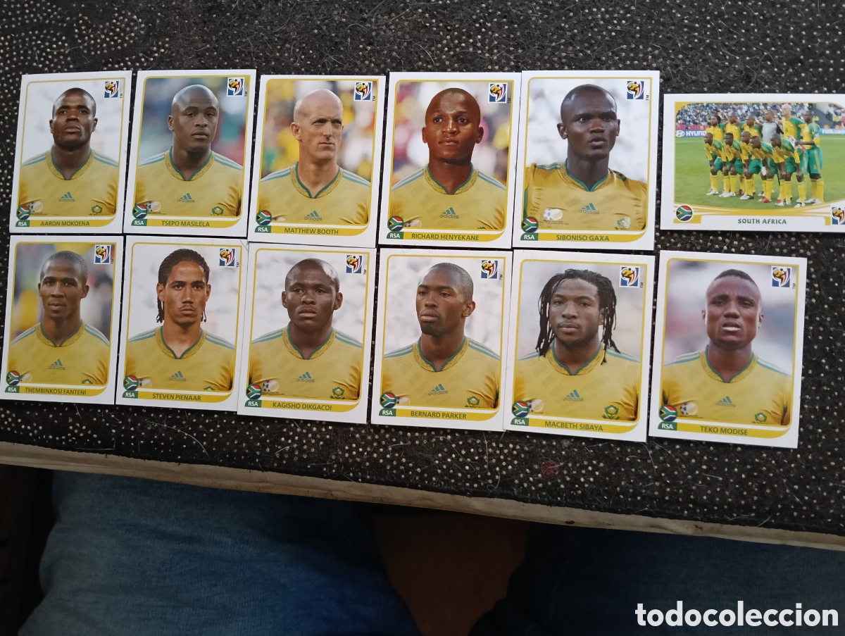 Football Stickers: Lote de 12 cromos Seleccion de Sud&aacute;frica mundial 2010