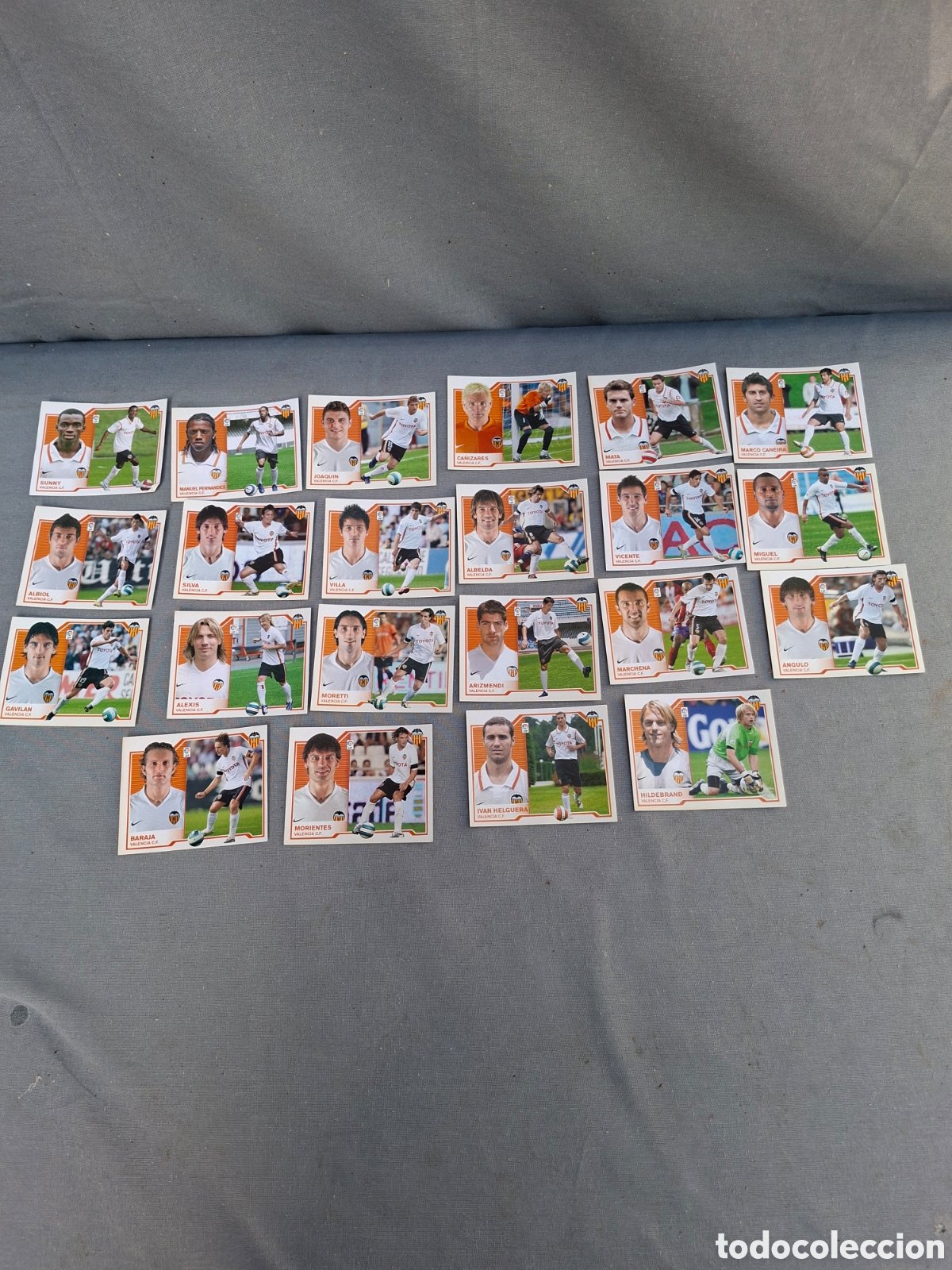 Cromos de f&uacute;tbol: Colecci&oacute;n de cromos equipo Valencia 2007/2008