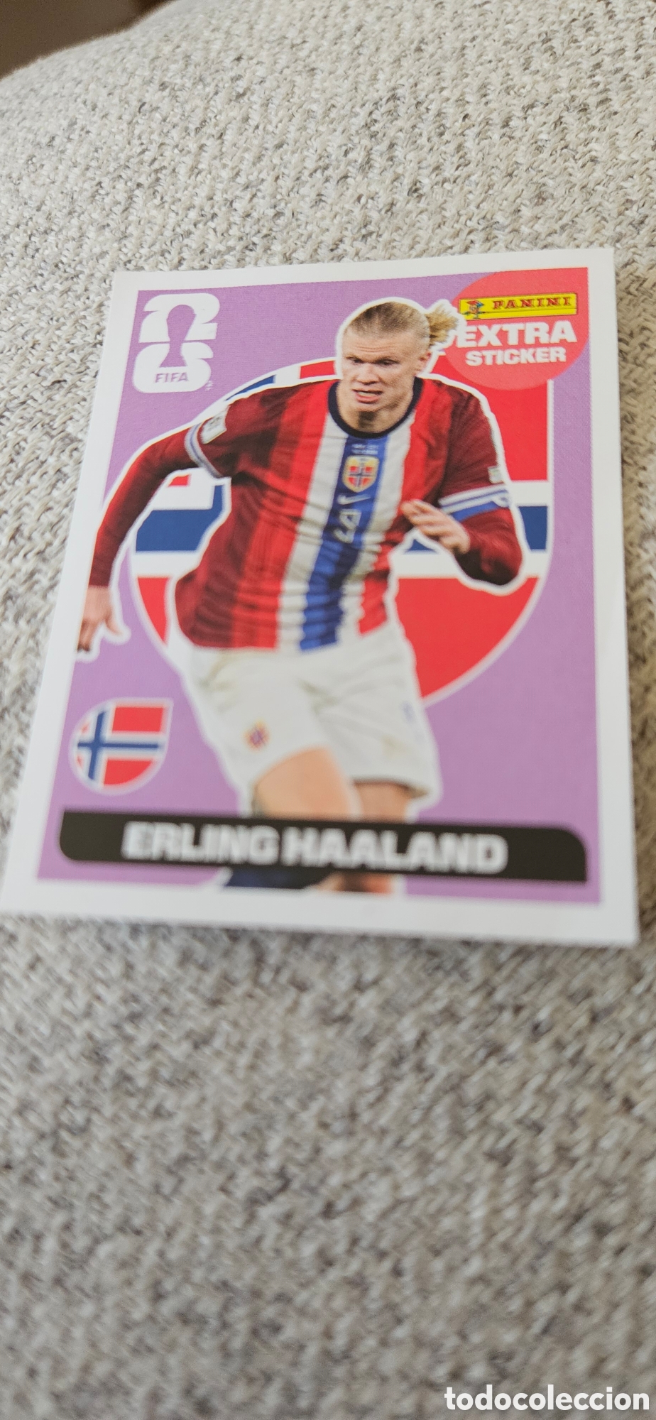 Cromos de f&uacute;tbol: Haaland rosa Extra sticker oro mundial 2026 oro estados unidos