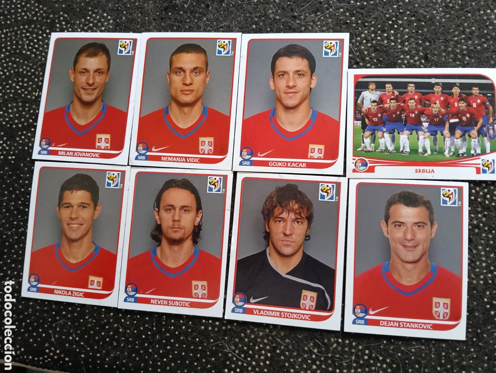 Cromos de Futebol: Lote de 8 cromos Seleccion de Serbia mundial 2010