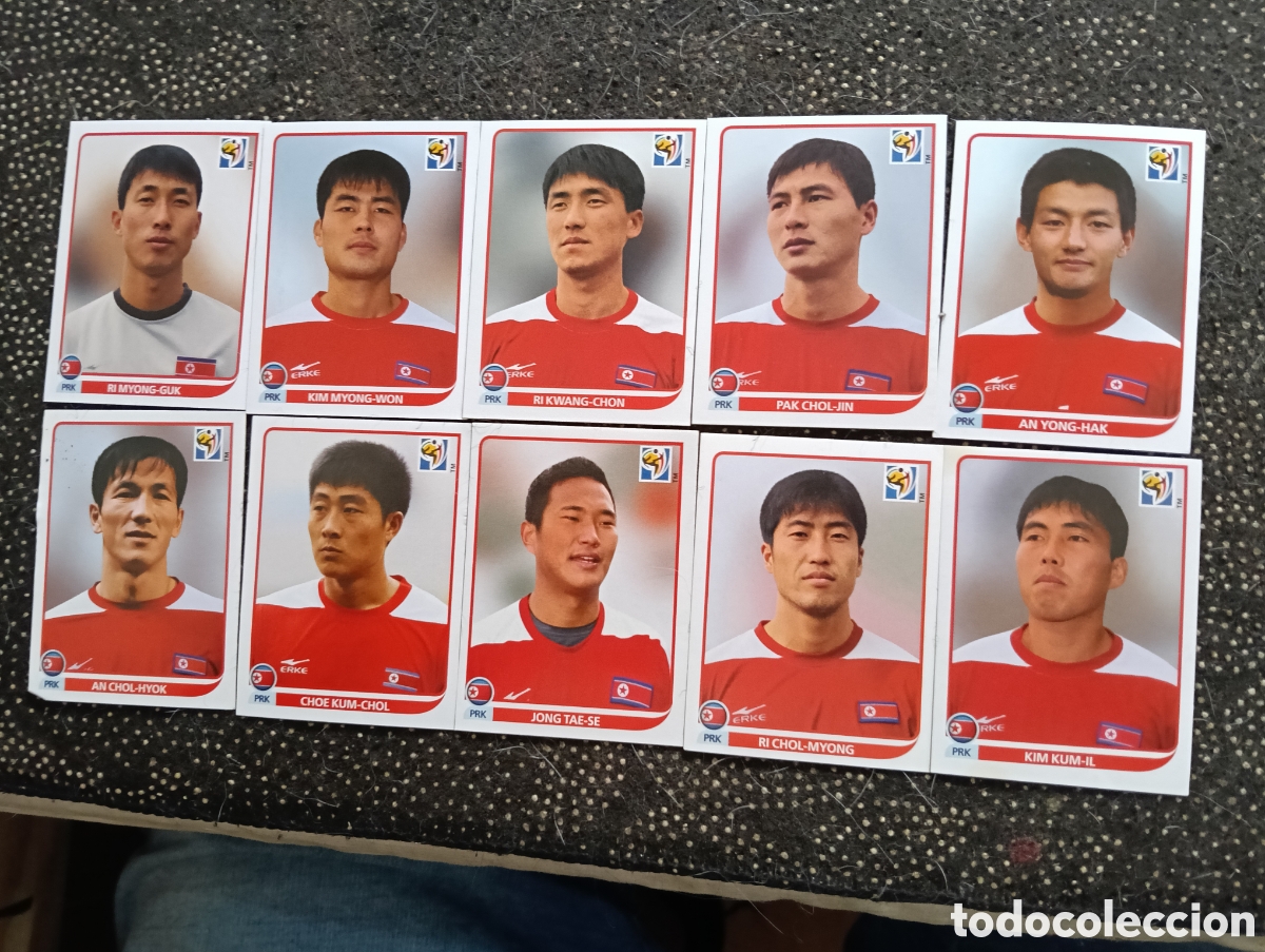 Cromos de f&uacute;tbol: Lote de 10 cromos Seleccion de Corea mundial 2010