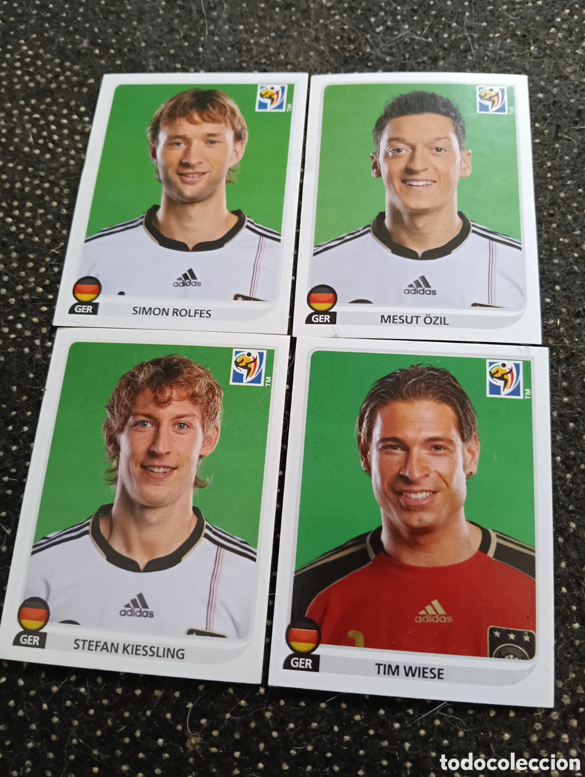 Cromos de f&uacute;tbol: Lote de 4 cromos Seleccion de Alemania mundial 2010