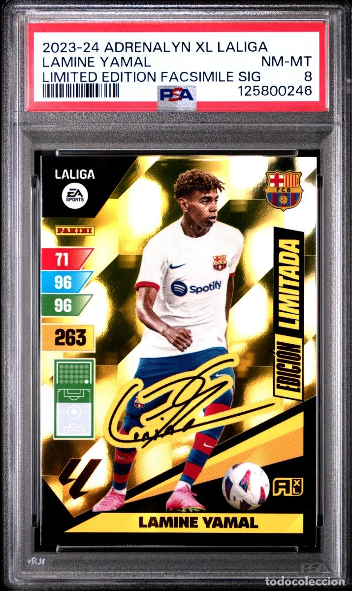 Cromos de f&uacute;tbol: Lamine Yamal Firma Edicion Limitada Panini Adrenalyn XL 2023 24 PSA 8