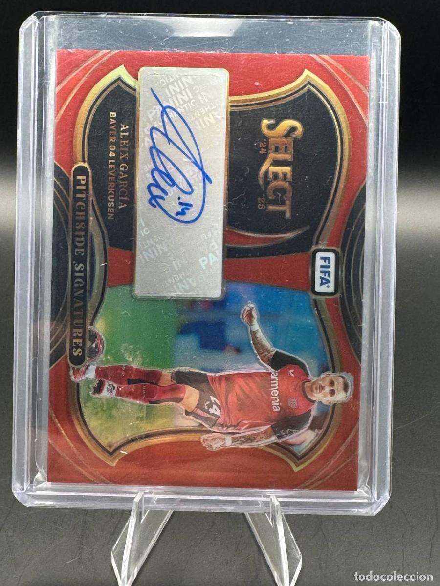 Cromos de f&uacute;tbol: Aleix Garcia Panini Select PS-AG Red Autograph