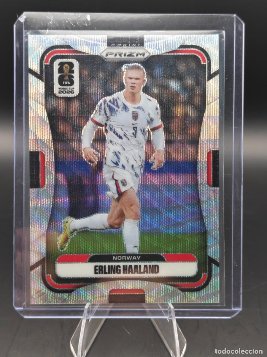 Cromos de f&uacute;tbol: Erling Haaland Panini Prizm #333 Silver Wave Prizm