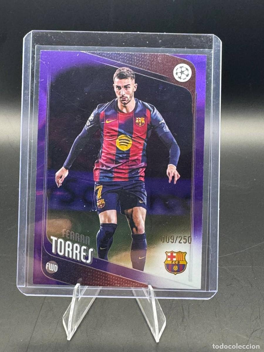 Cromos de f&uacute;tbol: Ferran Torres Chrome Purple numerada 109/250