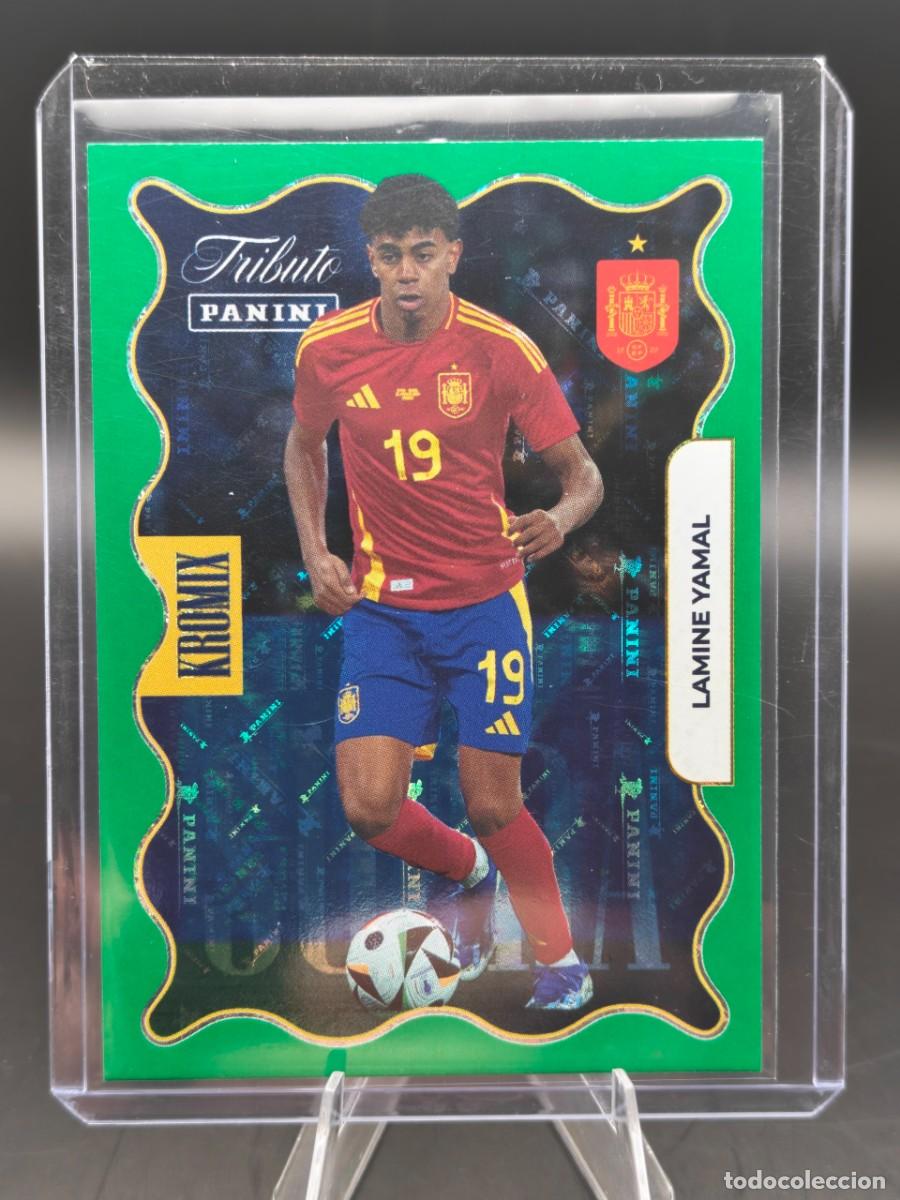 Cromos de f&uacute;tbol: Lamine Yamal Kromix Supra Green KV79
