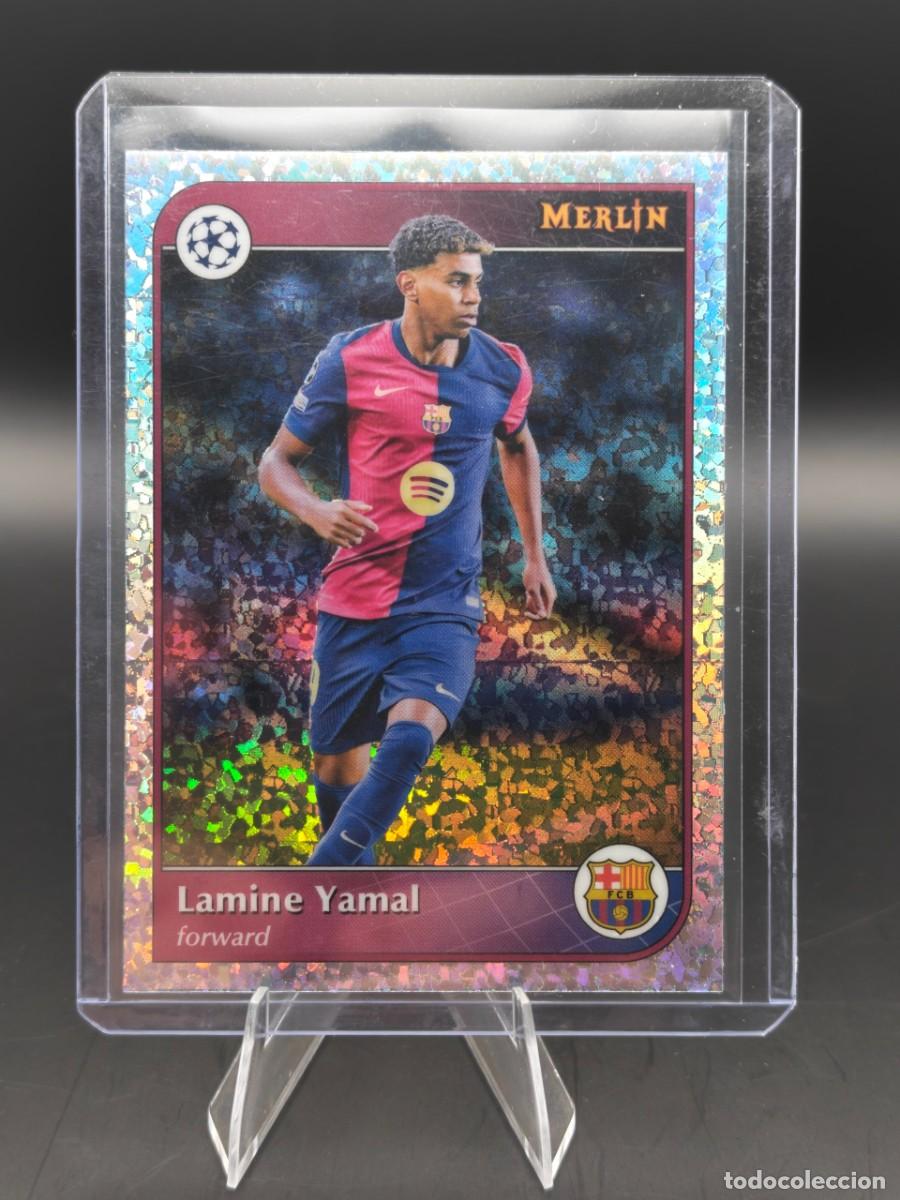 Cromos de f&uacute;tbol: Lamine Yamal Merlin #19 Cracked Ice