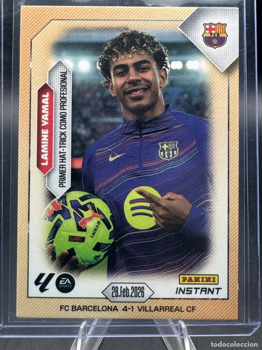 Cromos de f&uacute;tbol: Lamine Yamal Panini Instant First Hat-Trick