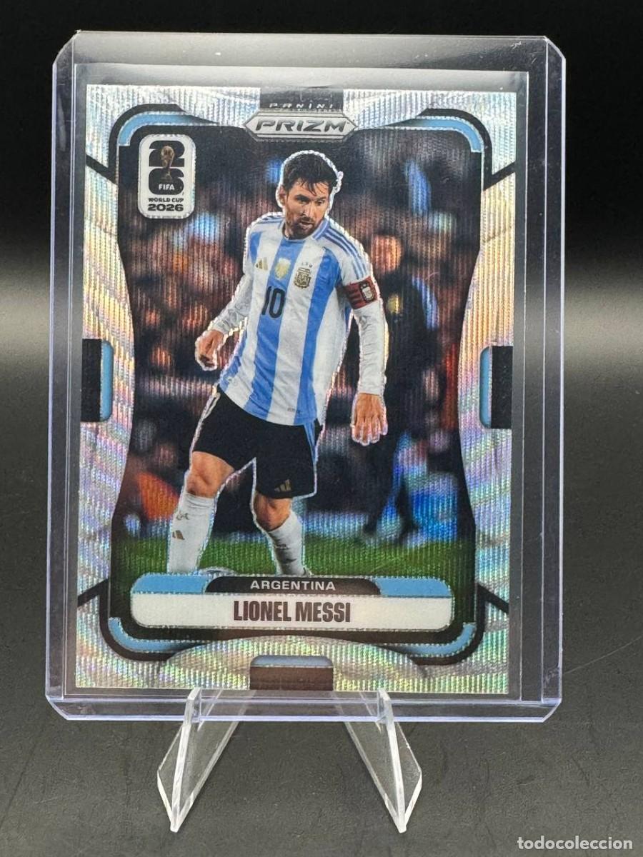 Football Stickers: Lionel Messi Panini Prizm #10 Silver Wave Prizm