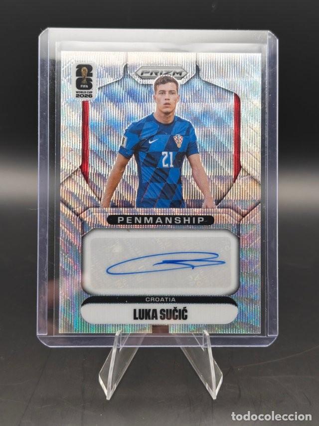 Football Stickers: Luka Sucic Prizm World Cup Penmanship Auto
