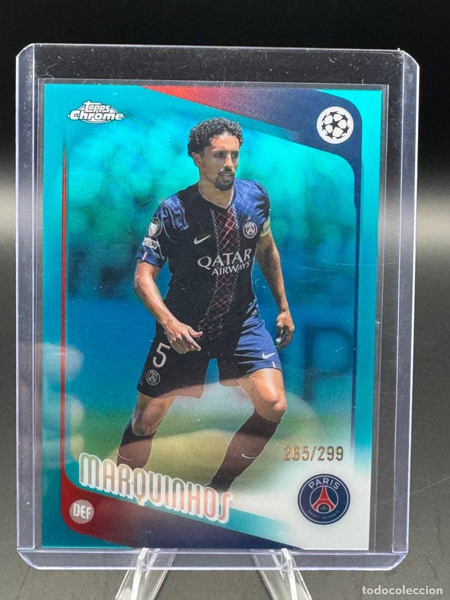 Football Stickers: Marquinhos Chrome Teal numerada 265/299 #92