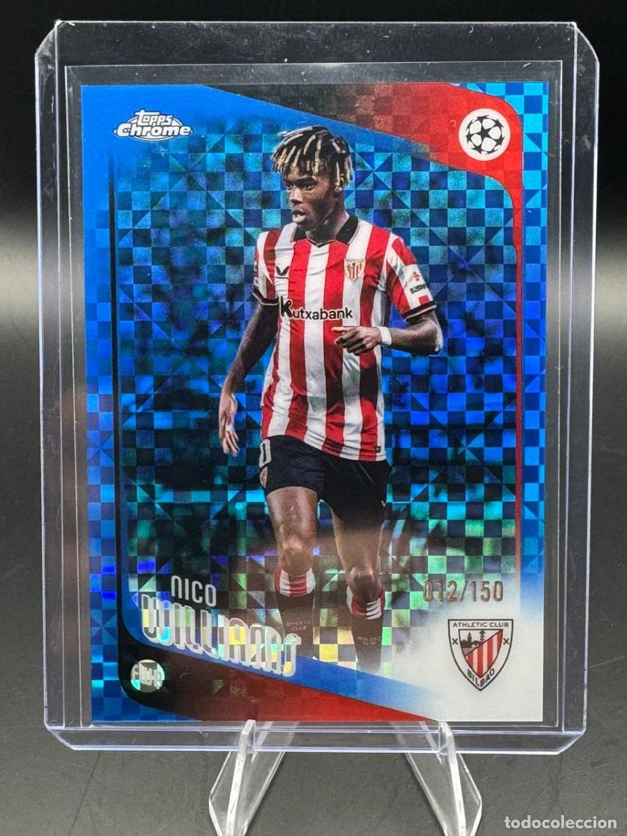 Football Stickers: Nico Williams Chrome Blue numerada 012/150