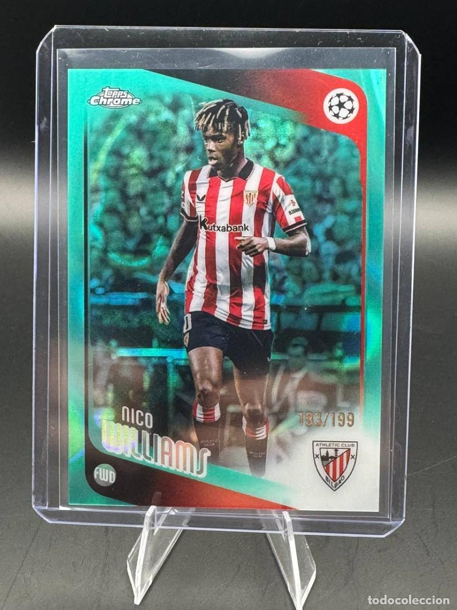 Football Stickers: Nico Williams Chrome Aqua numerada 193/199