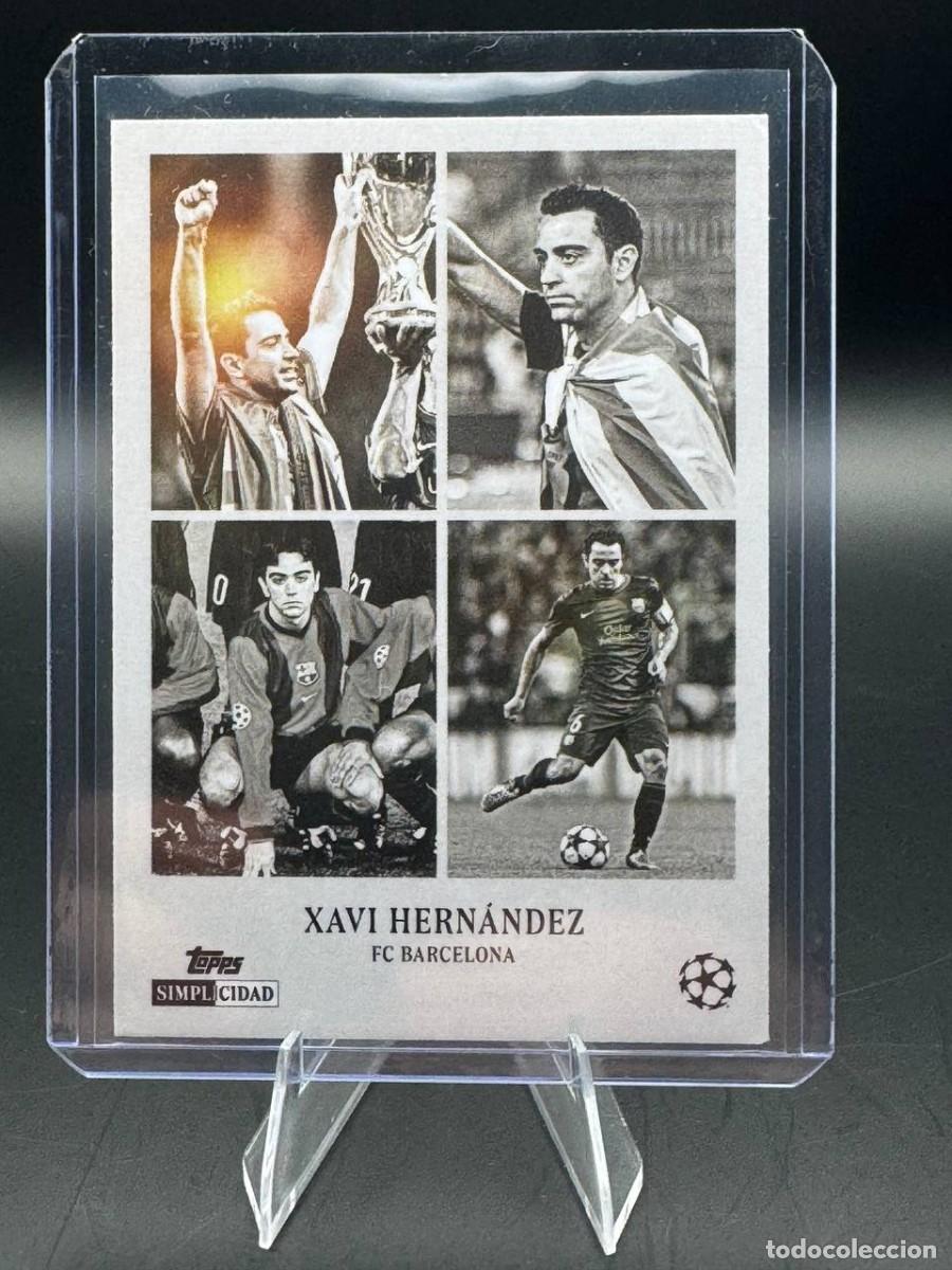 Cromos de f&uacute;tbol: Xavi Hernandez Topps Simplicidad Raices