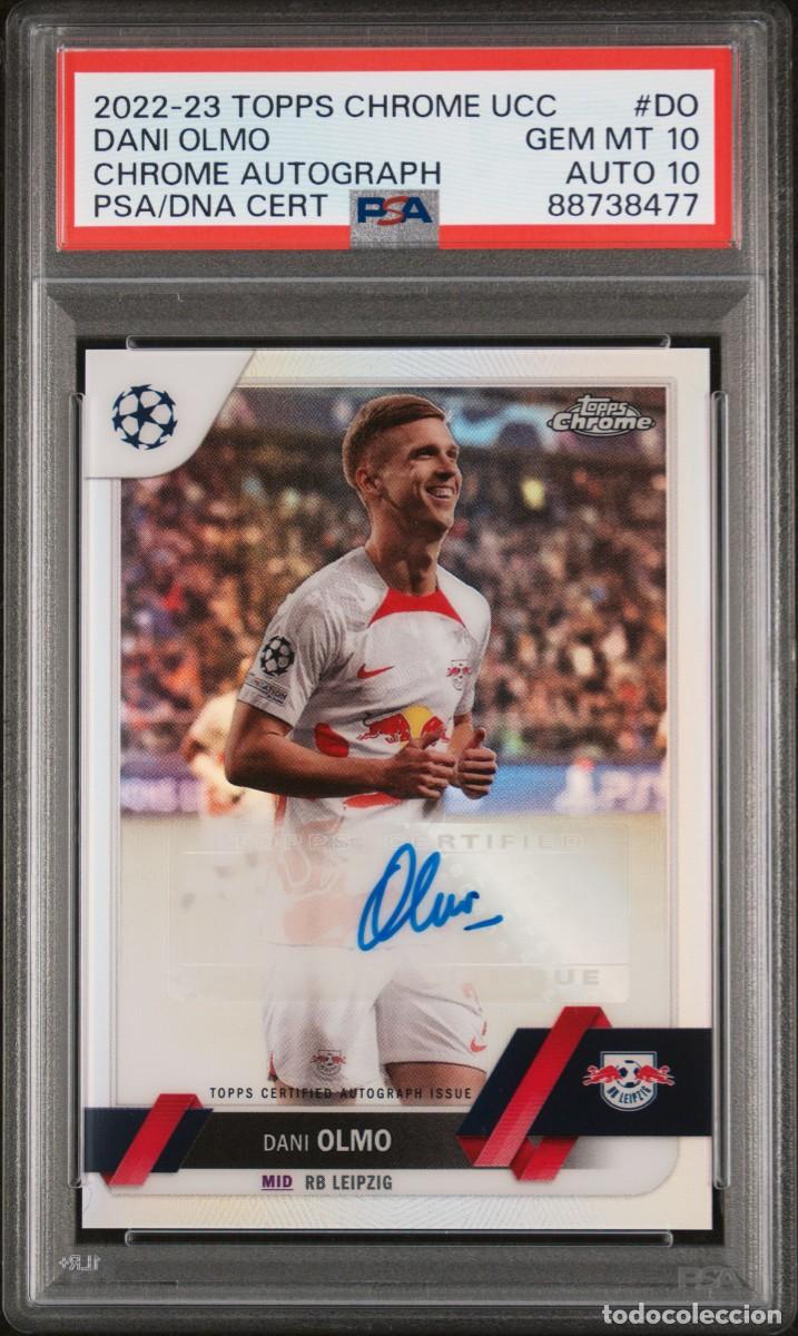 Cromos de f&uacute;tbol: Dani Olmo #DO RB Leipzig Topps Chrome Autograph 2022 23 AUTO 10