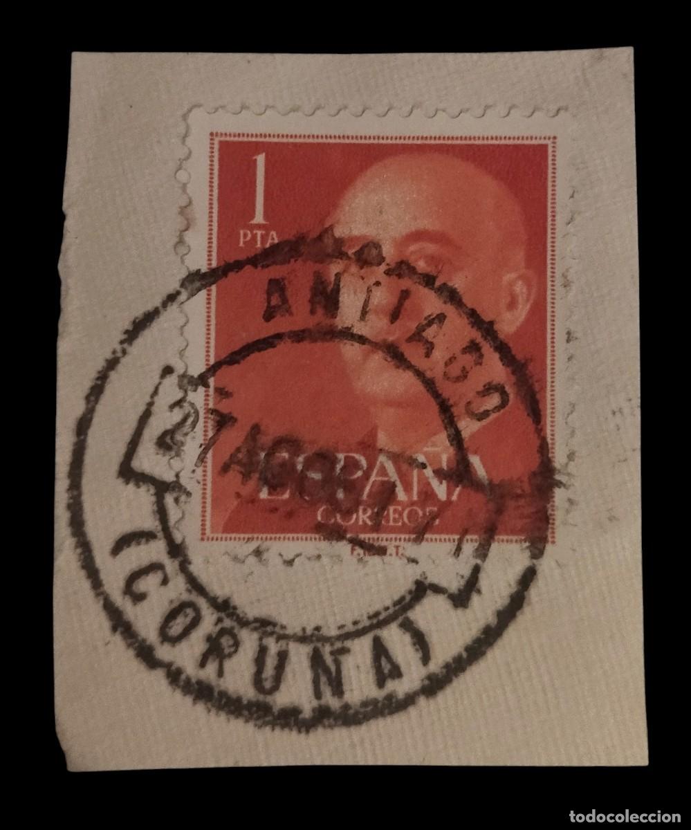 Football Stickers: FRANCO 1955- 1956. FECHADOR SANTIAGO (CORU&Ntilde;A). USADO.