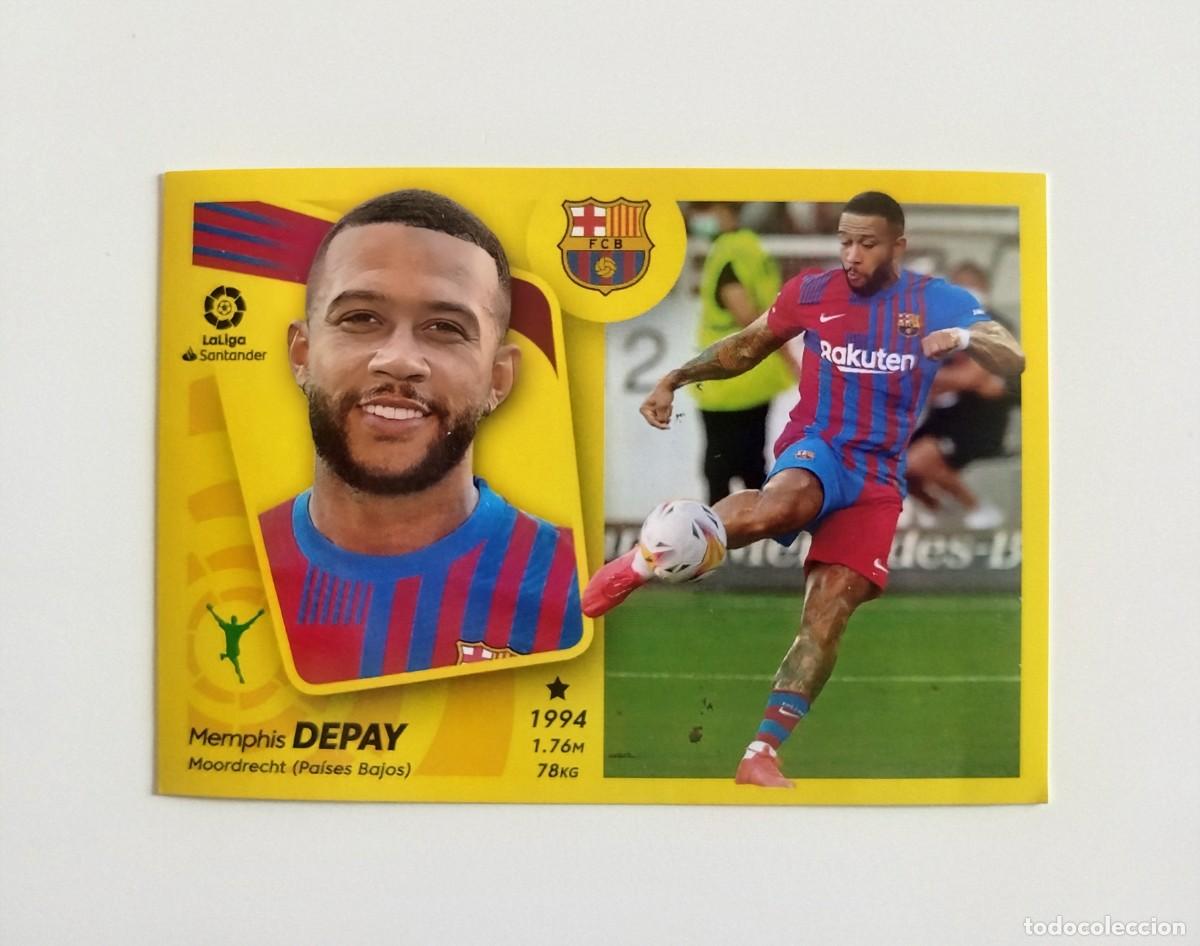 Cromos de f&uacute;tbol: Depay &Uacute;LTIMOS FICHAJES 22 SIN PEGAR FC Barcelona Liga Ediciones Este 21 22 / 2021 2022