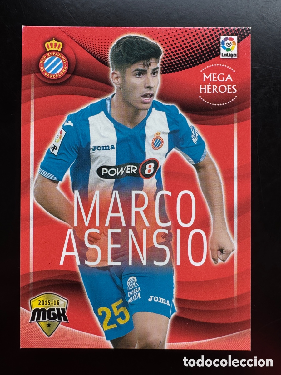 Cromos de f&uacute;tbol: Marco Asensio Mega H&eacute;roes 214 Bis Espanyol Megacracks 2015/16