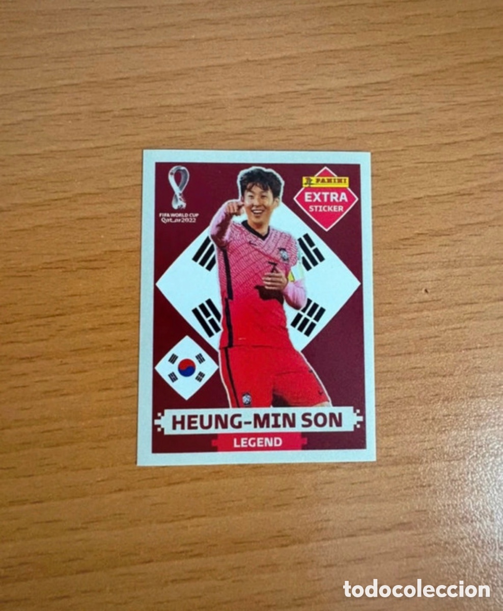 Cromos de Futebol: Cromo de colecci&oacute;n Panini mundial 2022 Extra Sticker de Heung-Min Son.