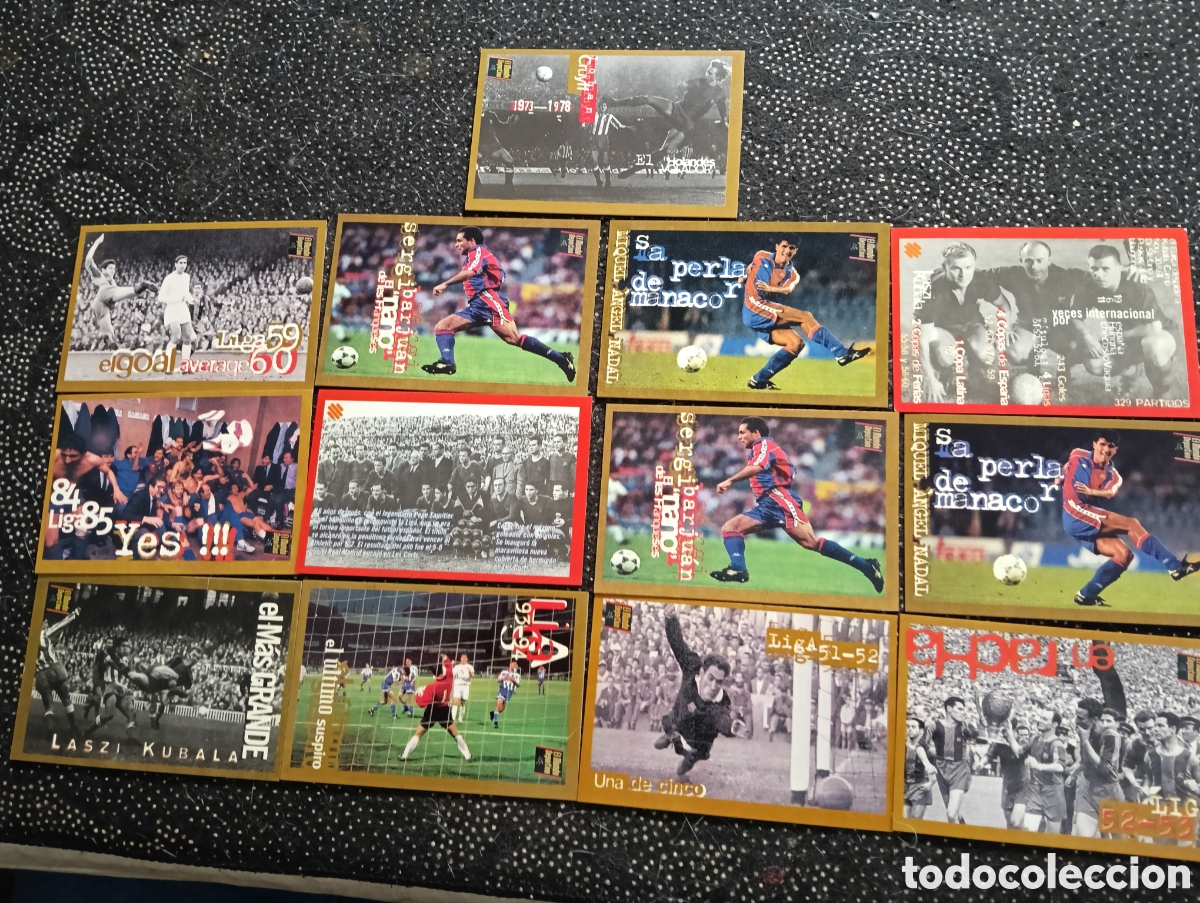 Cartes &agrave; collectionner de Football: FICHAS EL MUNDO DEPORTIVO - F.C. BARCELONA JOHAN CRUYFF JUNTO CON 12 CROMOS M&Aacute;S, TODOS EN BUEN ESTAD