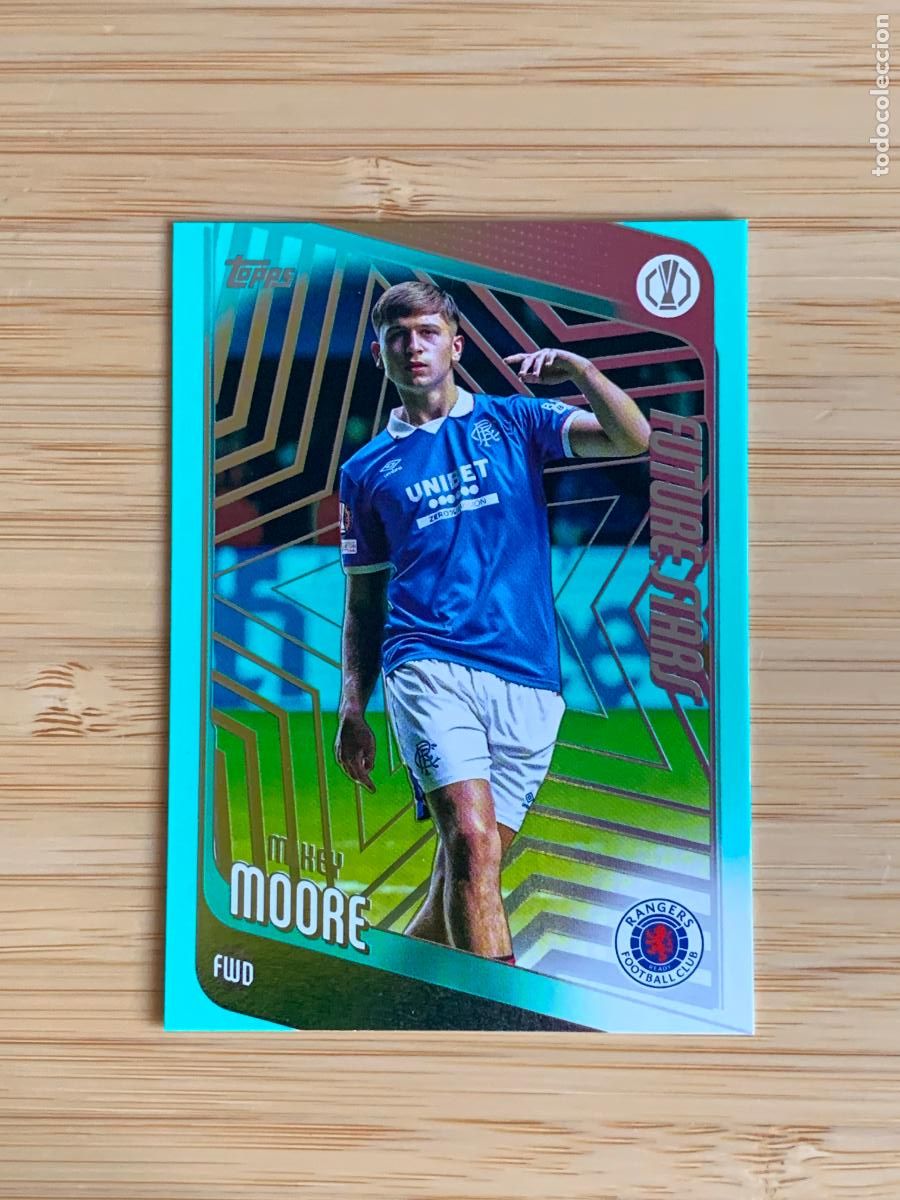 Cromos de f&uacute;tbol: MIKEY MOORE - AQUA - RANGERS FC - TOPPS UCC - 2025 2026