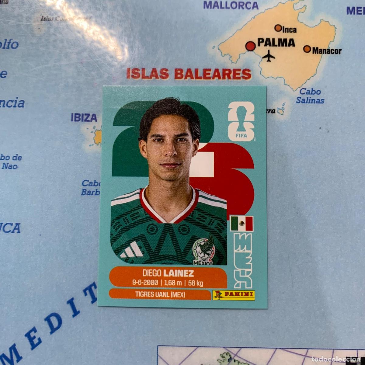 Cromos de f&uacute;tbol: Lainez numero 8 de Mexico cromo panini Mundial Fifa World Cup 2026