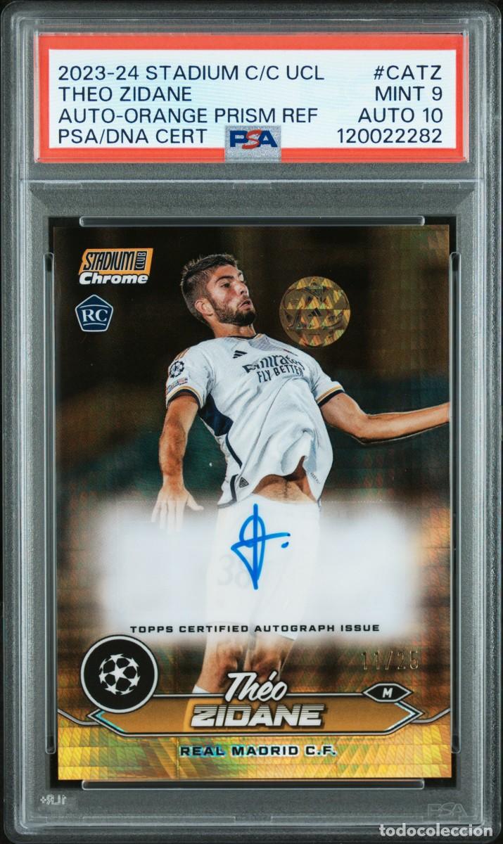 Cartes &agrave; collectionner de Football: Theo Zidane #CATZ 11/25 Real Madrid Topps Orange Prism Refractor 2023 24 AUTO 10