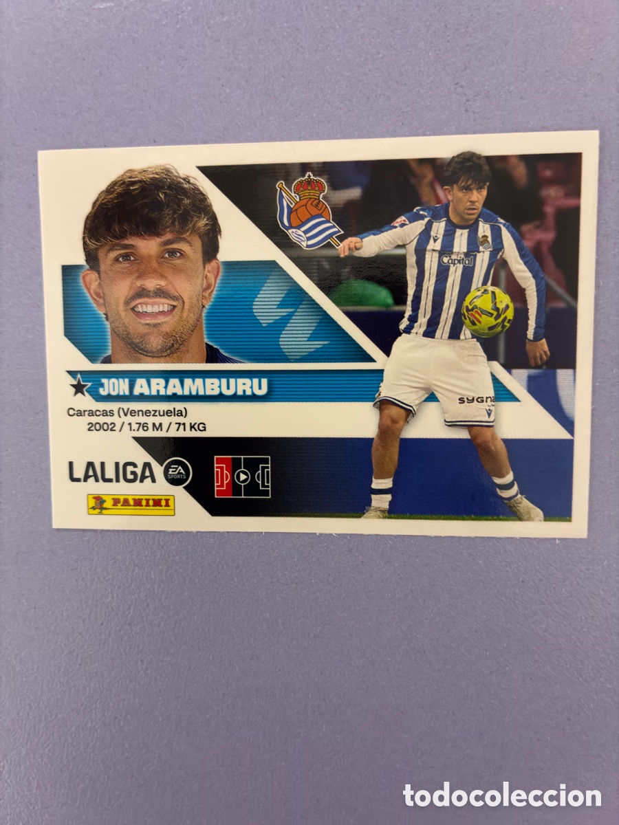 Cromos de Futebol: Cromo Jon Aramburu (Real Sociedad) N&ordm; 5 - Colecci&oacute;n Este LIGA 2026-27 Panini (Sin Pegar)