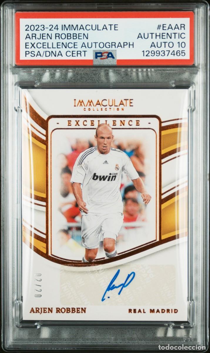 Cromos de f&uacute;tbol: Arjen Robben #EAAR 02/20 Real Madrid Panini Inmaculate Excellence 23 24 AUTO 10
