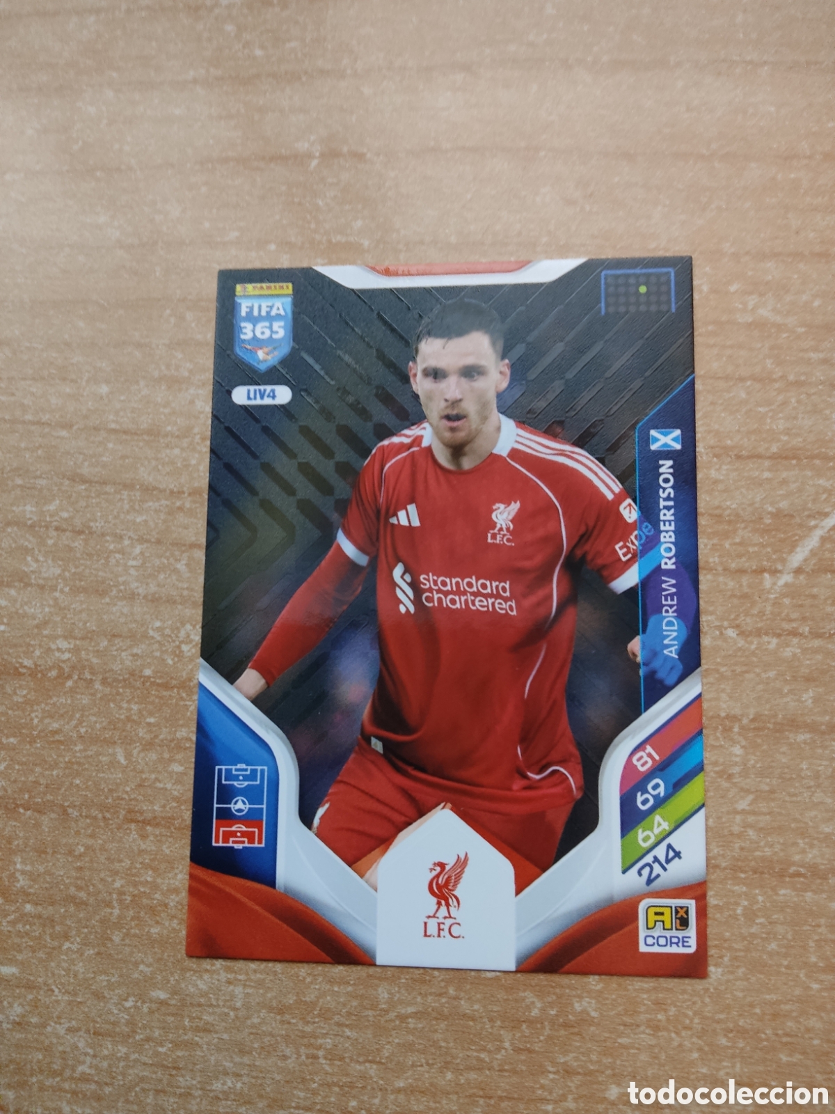 Cromos de f&uacute;tbol: 4 ROBERTSON LIVERPOOL FIFA 365 ADRENALYN 2026