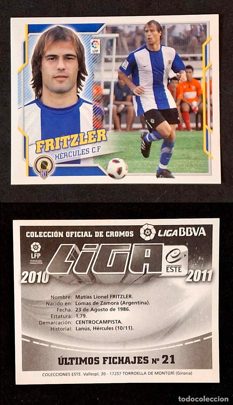 Cromos de Futebol: Ultimos Fichajes 21 FRITZER, HERCULES 2010-2011 Liga Colecciones Este