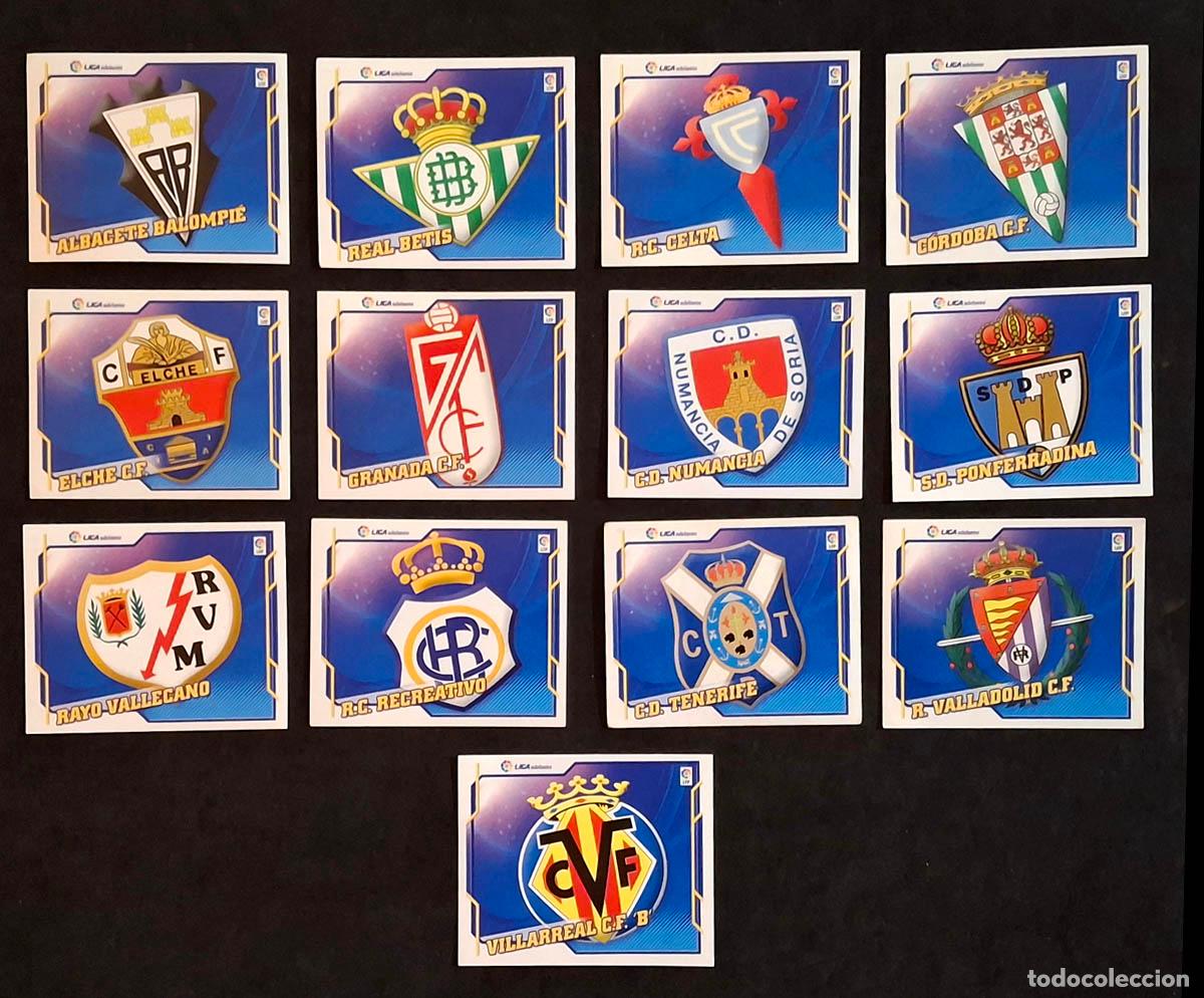 Cromos de Futebol: ESCUDOS DE SEGUNDA DIVISION 16 cromos 2010-2011 Liga Colecciones Este