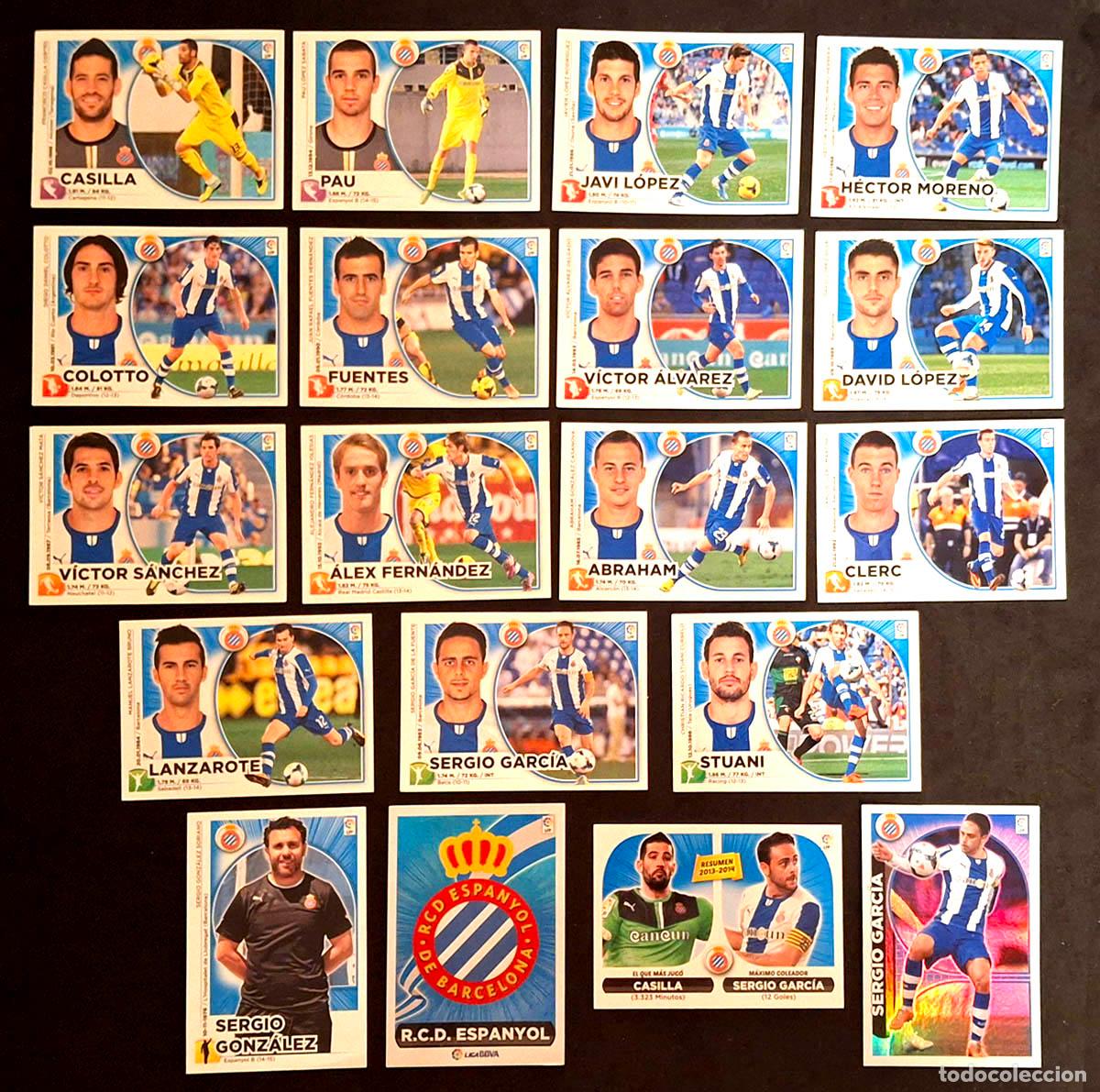 Cromos de Futebol: ESPA&Ntilde;OL 19 cromos 2014-2015 Liga Colecciones Este