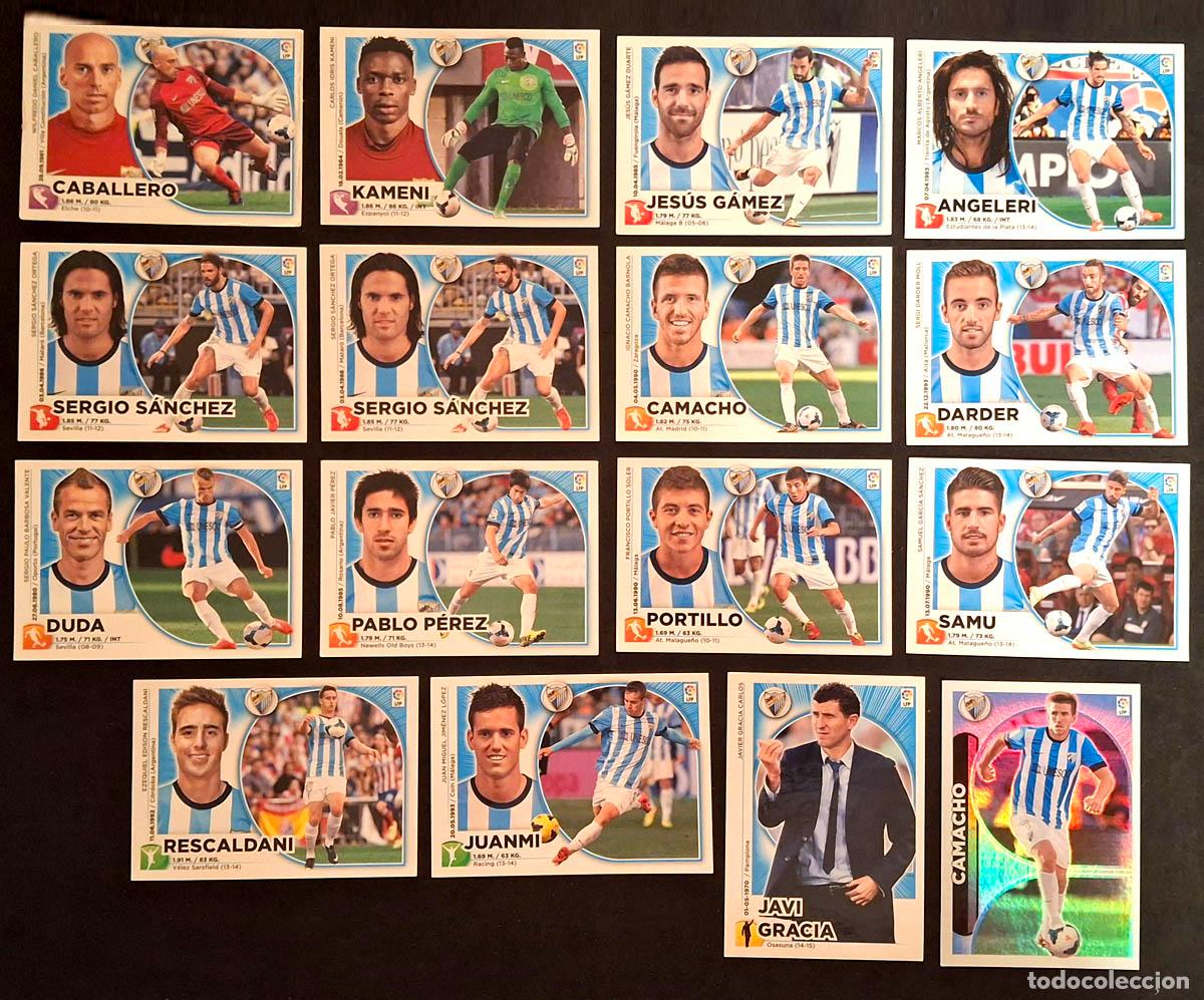 Cromos de Futebol: MALAGA 16 cromos 2014-2015 Liga Colecciones Este