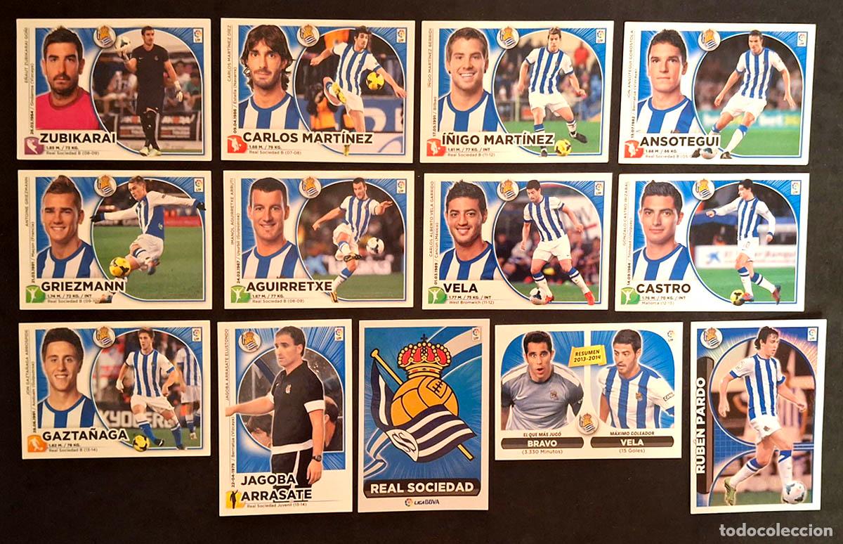 Cromos de Futebol: REAL SOCIEDAD 13 cromos 2014-2015 Liga Colecciones Este