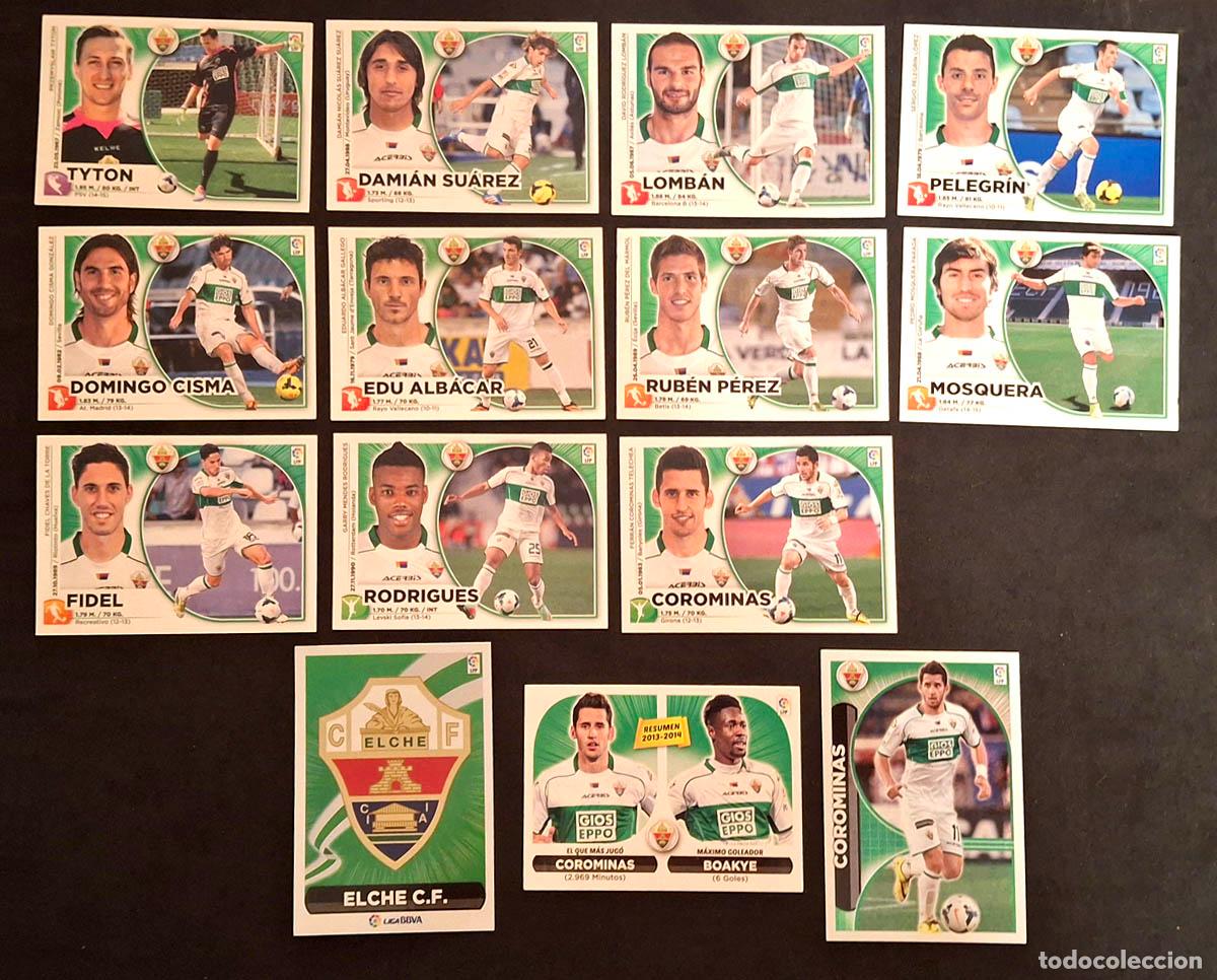 Cromos de f&uacute;tbol: ELCHE 14 cromos 2014-2015 Liga Colecciones Este