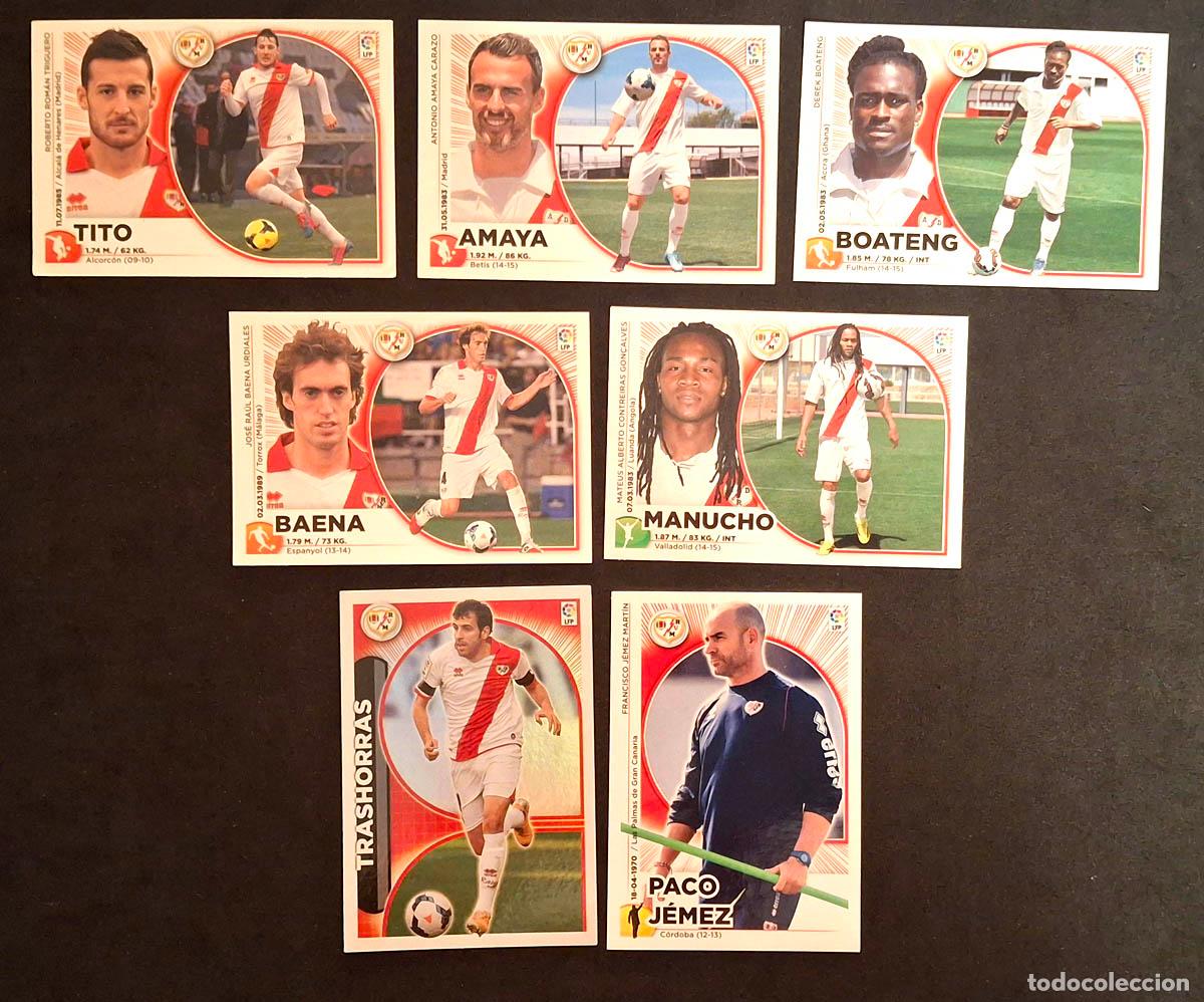 Cromos de f&uacute;tbol: RAYO VALLECANO 7 cromos 2014-2015 Liga Colecciones Este