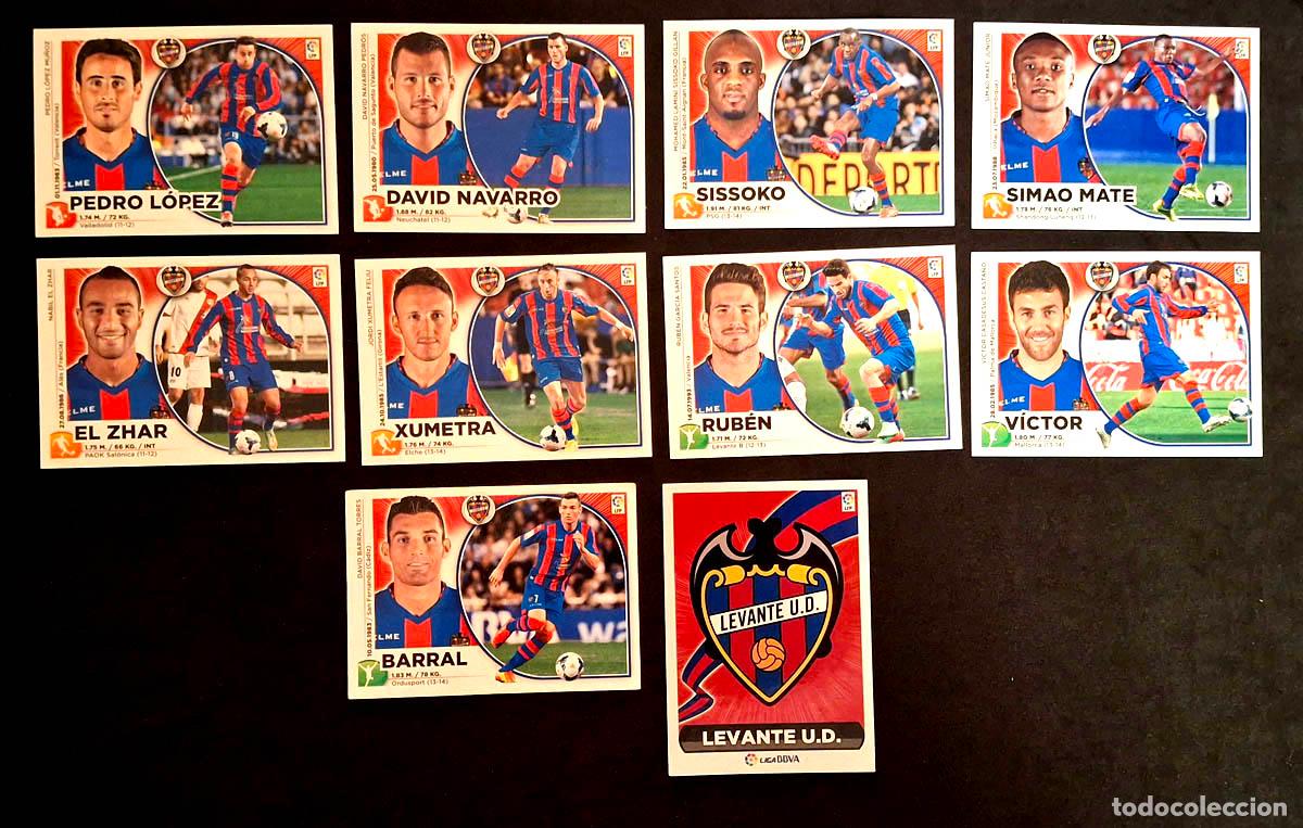 Cromos de f&uacute;tbol: LEVANTE 10 cromos 2014-2015 Liga Colecciones Este