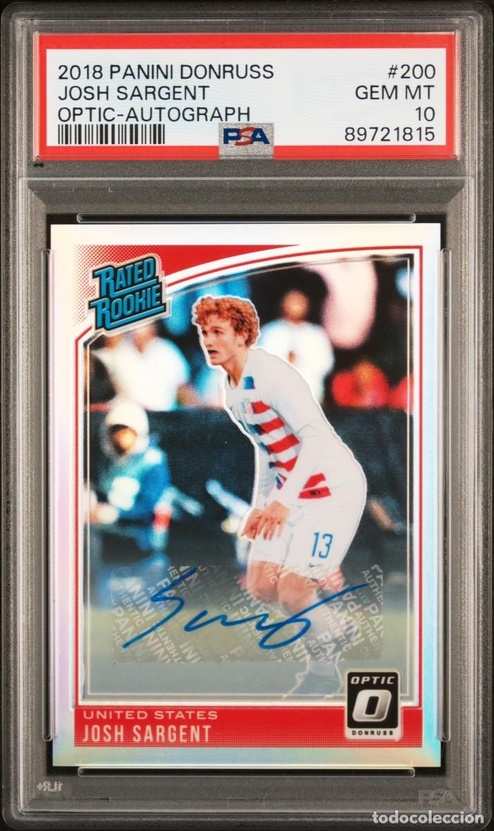 Cromos de f&uacute;tbol: Rookie Josh Sargent #200 United States Panini Optic Autografo 2018 19 PSA 10